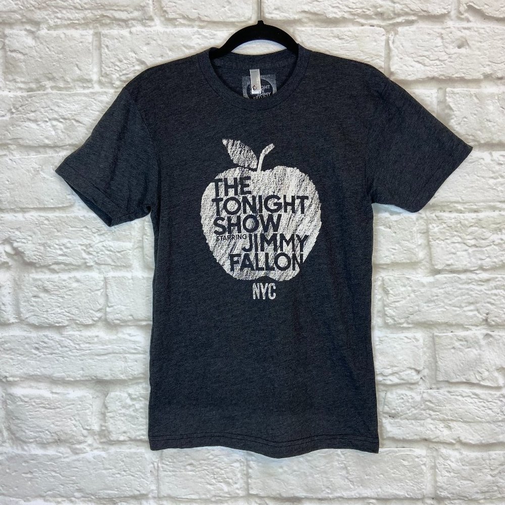 THE TONIGHT SHOW STARRING JIMMY FALLON NYC TShirt Size Small Gray Shirt Souvenir